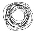 Black doodle circular shape