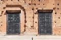 Black doors Badi Palace Royalty Free Stock Photo