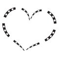 Black dot line,circular,love,Valentine day, 14 february,heart,symbol, poster, design.