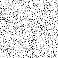Black dot pattern with different grunge effect rounded spots isolated on white background Royalty Free Stock Photo