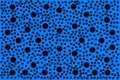 Black dots on blue, black circles, black polka dots for textile, fabric, wallpaper, packaging, clothing, dress print Royalty Free Stock Photo