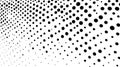 Black dots creating halftone pattern on white background Royalty Free Stock Photo