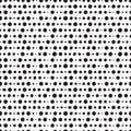 Black dots in lines on white background seamless pattern Royalty Free Stock Photo