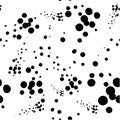 Black dots on white background abstract dotted seamless pattern Royalty Free Stock Photo