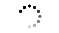 Black dots on white background circle preloader loop infinite animation