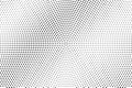 Black dots on white background. Micro perforated surface. Sparse halftone vector texture. Diagonal dotwork gradient Royalty Free Stock Photo