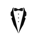 black dotted colored bow tie tuxedo collar icon. Element of evening menswear illustration. Premium quality graphic design icon. Si Royalty Free Stock Photo