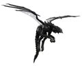 Black dragon in white background Royalty Free Stock Photo