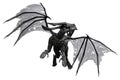 Black dragon in white background Royalty Free Stock Photo