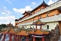 A grand scenic traditional colourful chinese Black Dragon Cave temple in Yong Peng;  Johor, Malaysia Royalty Free Stock Photo