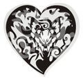 Black dragon heart Royalty Free Stock Photo