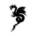 Black Dragon Logo icon Royalty Free Stock Photo