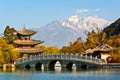 Black Dragon Pool Park-Lijiang old town scene