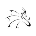 Black Dragon Logo icon Royalty Free Stock Photo