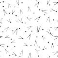 Black Drawing compass icon isolated seamless pattern on white background. Compasses sign. Drawing and educational tools Royalty Free Stock Photo