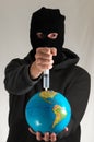 Man Holding a Globe Earth Royalty Free Stock Photo