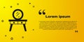 Black Dressing table icon isolated on yellow background. Vector Royalty Free Stock Photo