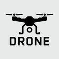 A black drone icon on a white background Royalty Free Stock Photo