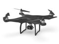 Black drone isolated on white