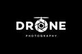 Black Drone Photography Film Logo