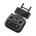 Black Drone Remote Controller with Smartphone Mount Royalty Free Stock Photo
