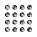 Black drop electronics icons Royalty Free Stock Photo