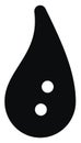 Black drop with two white doots close to one another, icon