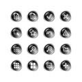 Black drop viewer icons Royalty Free Stock Photo