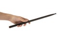 Black drumstick for playing in the left hand