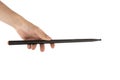 Black drumstick for playing in the left hand