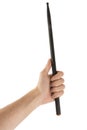 Black drumstick for playing in the left hand