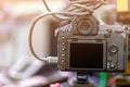 Dslr camera black screen.selective focus Royalty Free Stock Photo
