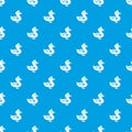 Black duck pattern seamless blue Royalty Free Stock Photo