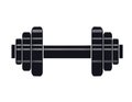 Black dumbbell Royalty Free Stock Photo