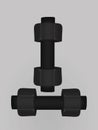 Black dumbbells