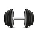 Black Dumbell isolated on white