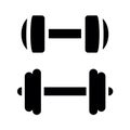 Black Dumbell Shape Resizable Vector