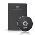 Black DVD disc and box template for your design Royalty Free Stock Photo