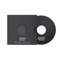 Black DVD disc and package template for your design, vector Royalty Free Stock Photo