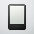 A black e-reader device with a rectangular shape and an electronic ink display is Royalty Free Stock Photo