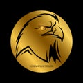 Black eagle head silhouette Royalty Free Stock Photo