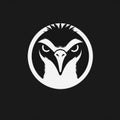 Minimalist Ostrich Beak Mask Logo Design In Black And White Royalty Free Stock Photo