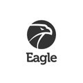 Black eagle logo icon design template vector illustration