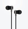 Black earphones