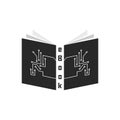 Black ebook with pcb elements