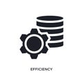 black efficiency isolated vector icon. simple element illustration from big data concept vector icons. efficiency editable black