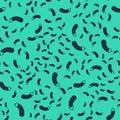 Black Eggplant icon isolated seamless pattern on green background. Vector