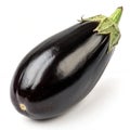 Black eggplant isolated on white background Royalty Free Stock Photo