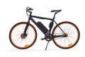 Black electric bike isolated with clipping path Royalty Free Stock Photo