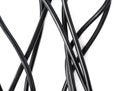 Black electric computer cable over white background Royalty Free Stock Photo